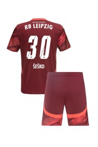 RB Leipzig Benjamin Sesko #30 Babyklær Borte Fotballdrakt til barn 2024-25 Korte ermer (+ Korte bukser)